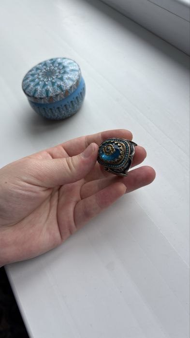 Мужское кольцо серебро