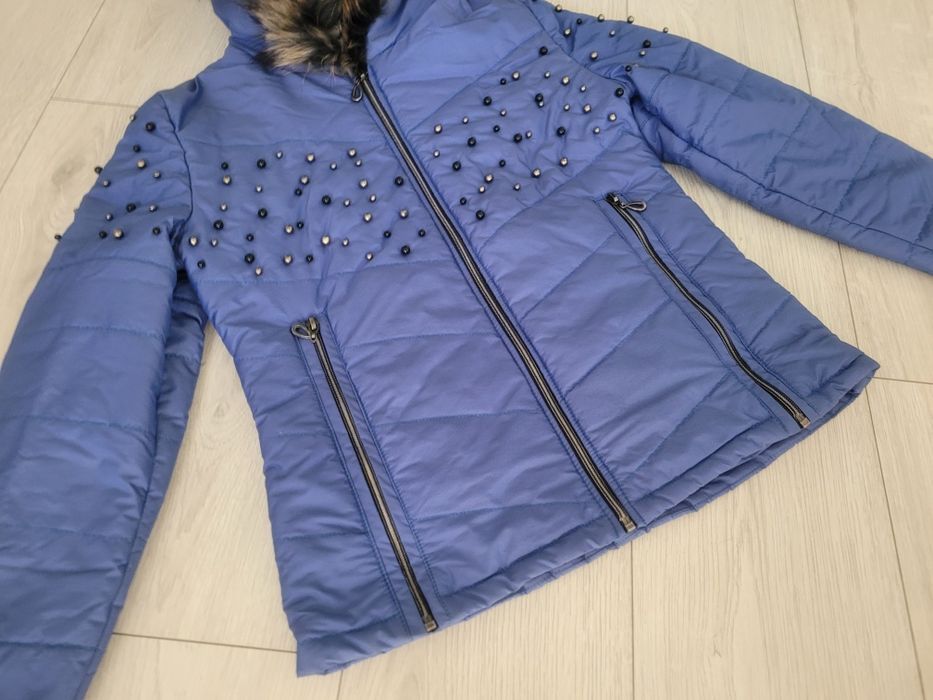 Дамско яке в син цвят