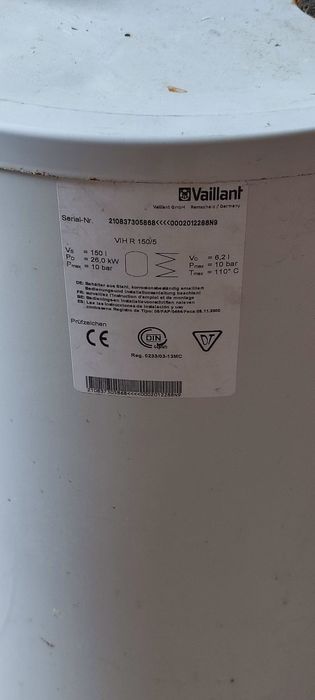Boiler indirect Vaillant  VIH R 150 (150 Litri) – Zărnești