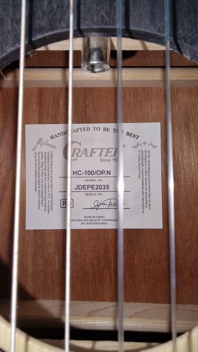Акакустическая гитара Crafter hc 100 op n