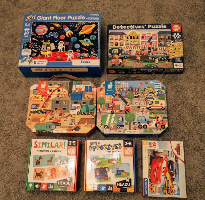 Детски пъзели 3+, 4+, 5+, 6+ Janod, Headu, Clementoni