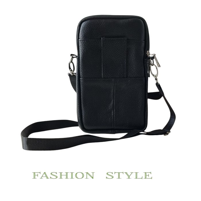 Мъжка чанта за колан и през рамо от естествена кожа