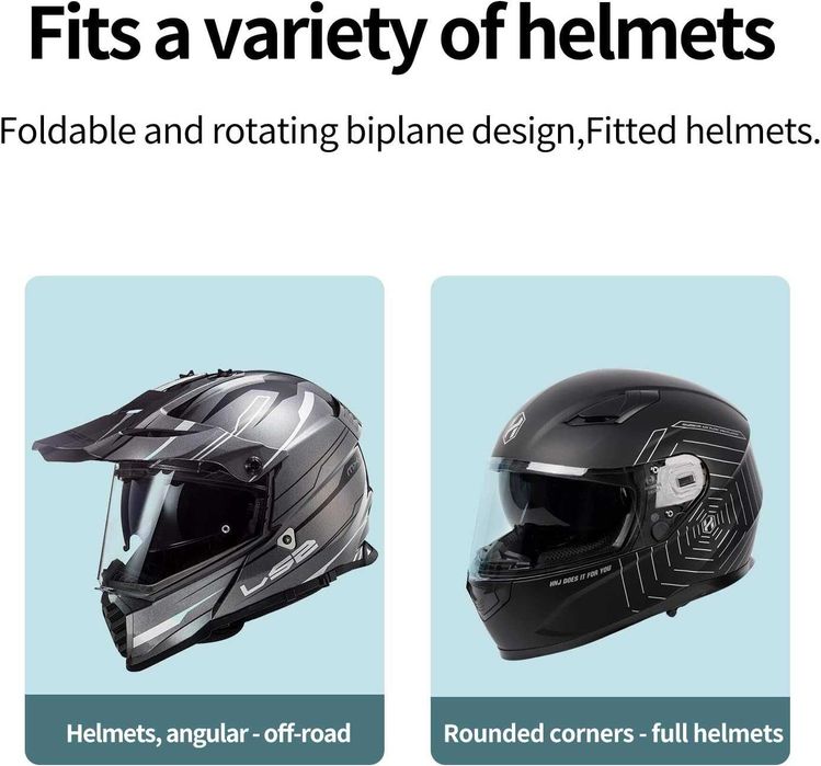 Стойка за мотоциклетна каска TELESIN с извита брадичка за GoPro Hero