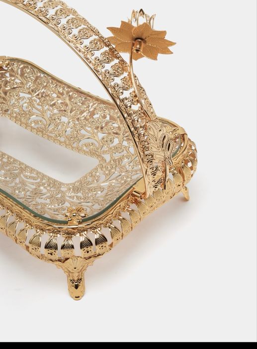 Богемская посуда, мясное ассорти, ваза для сладостей, фруктов