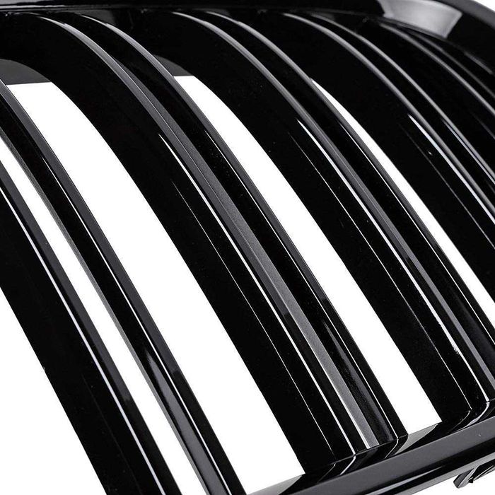 Решетки Бъбреци за БМВ BMW 7 серия F01 F02 2009+ Черен Гланц Двойни