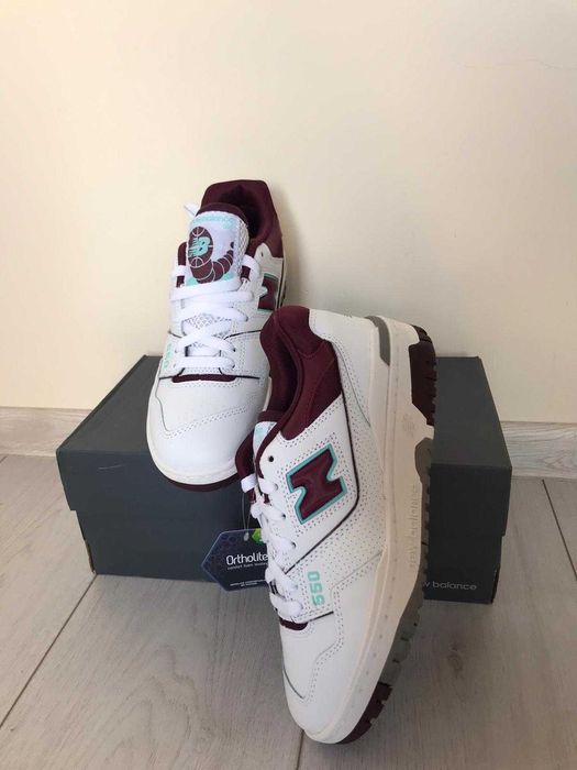 New Balance 550 Burgundy Cyan