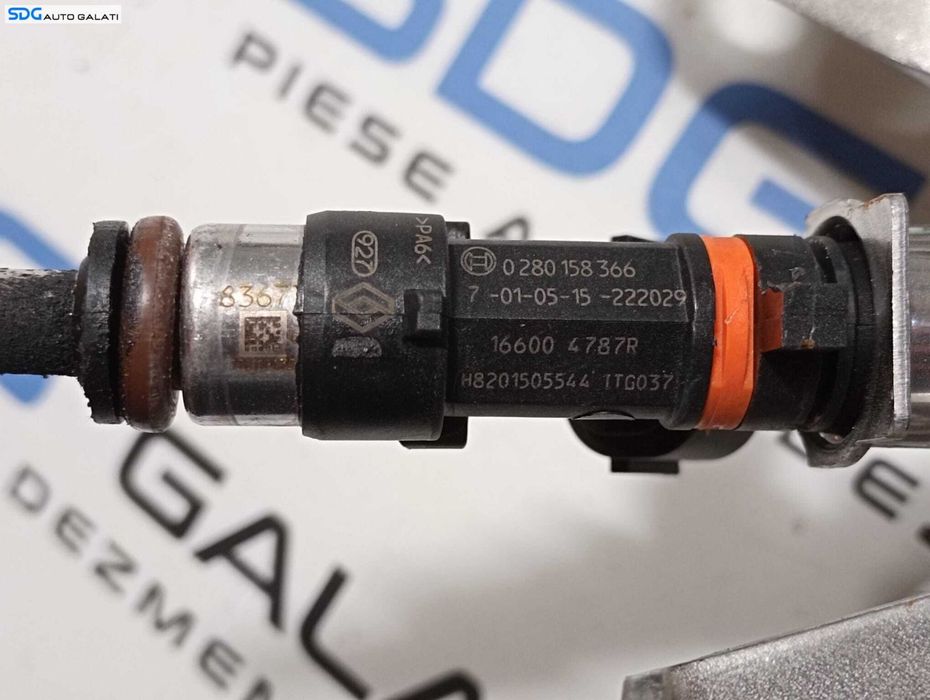 Rampa Cu Injector Injectoare Renault Clio 4 0.9 TCE 2012 - 2019 Cod 175201470R 0280158366 166004787R H8201505544 [M5607] [M5608]