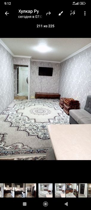 Сартепо 2 хона 4 этаж 200$ квартира ижарага берилади