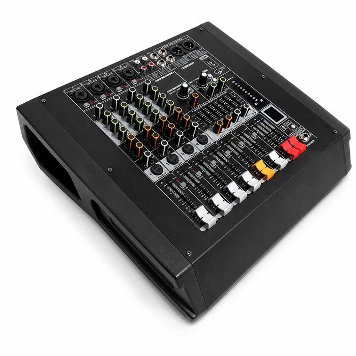 Mixer audio 4 canale 2 x 450W ZZPK4 cu amplificator stereo 256 Efecte DSP Bluetooth USB Egalizator