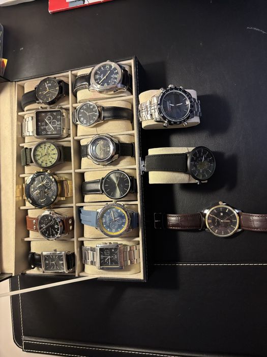 Colecție variată de 15 ceasuri bărbătești (Esprit, Citizen, Pierre Cardin etc.)