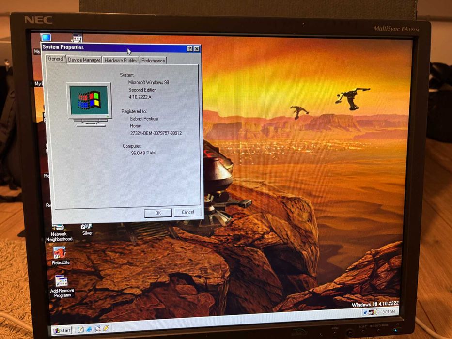 Sistem PC vintage retro gaming, 3Dfx Voodoo 3 PCI, stare perfecta