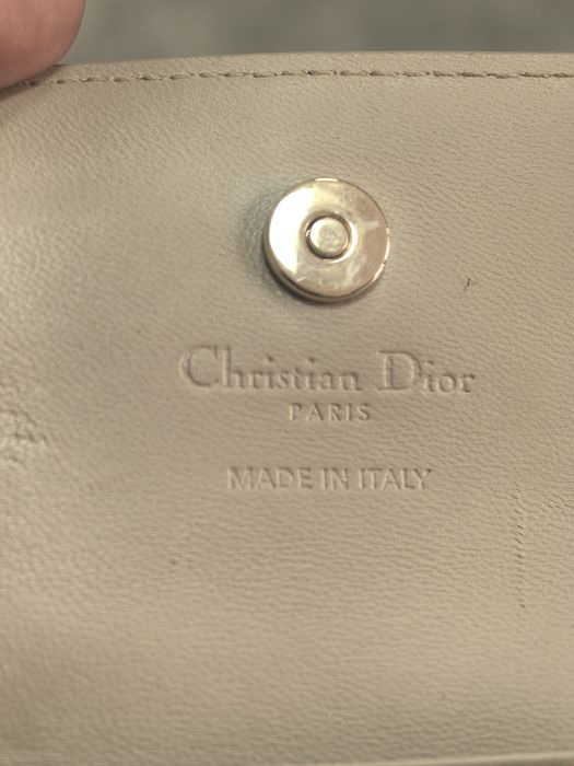 Дамско портмоне Dior Glycine Compact Wallet Blue Cannage Lambskin