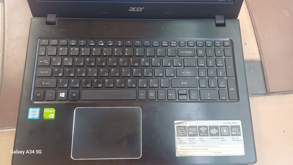 Acer core i 5 note book