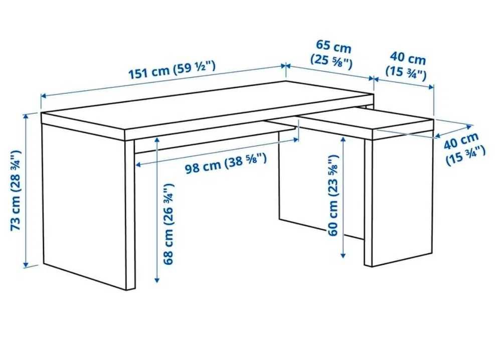 Birouri Ikea MALM, cu tablie culisanta, impecabile, 6 bucati