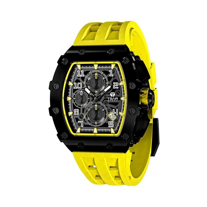 Нов часовник TSAR BOMBA Yellow Limited TB8204QY - гаранция