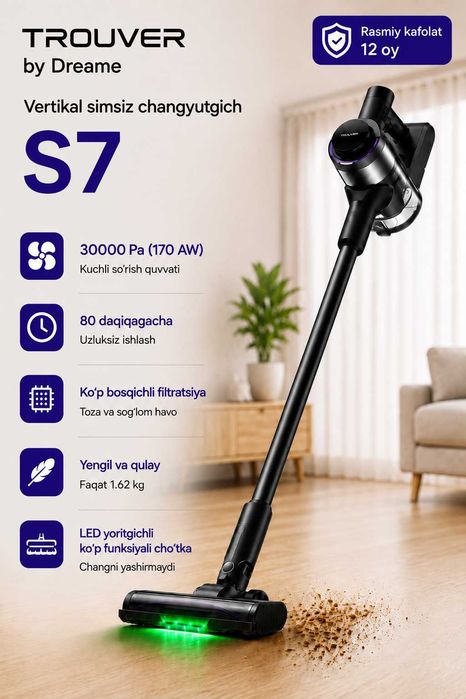 TROUVER S7 Vertikal pilesos