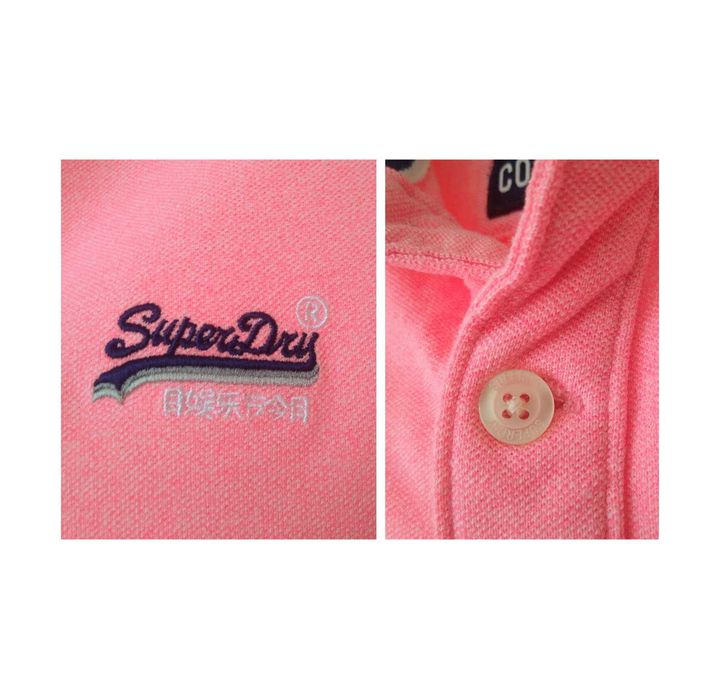 Superdry Поло Блуза Casual Polo Shirt Classic Pique Къс Ръкав Оригинал Гръдна Обиколка 85-100 см (M-L) Носена Веднъж Отлична