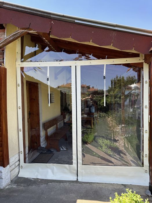 Ветроупорни завеси кристал винил PVC сенници найлон