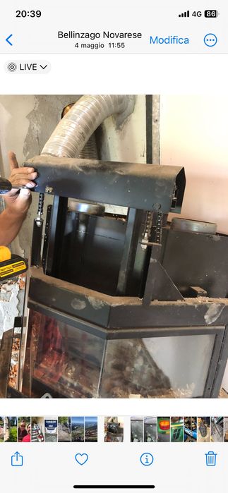 Камина на дърва с въздушна риза