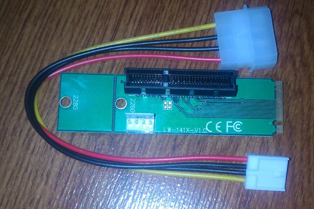 Переходник М.2 на PCIEx4