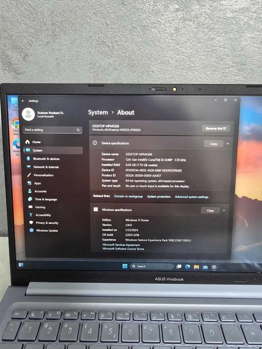 Laptop ASUS VivoBook  i5-1240P 15.6" Full HD BMG Amanet 97945