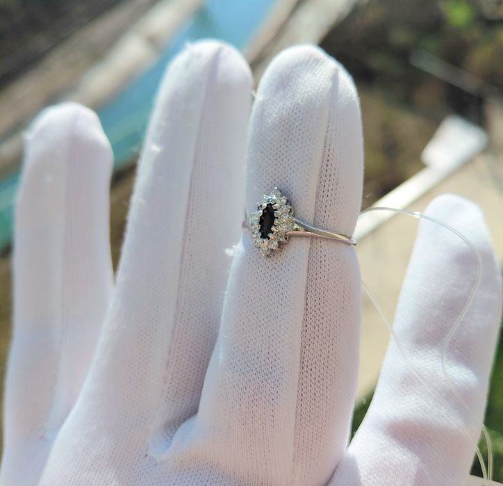 Кольцо серебро 925. Сапфир.