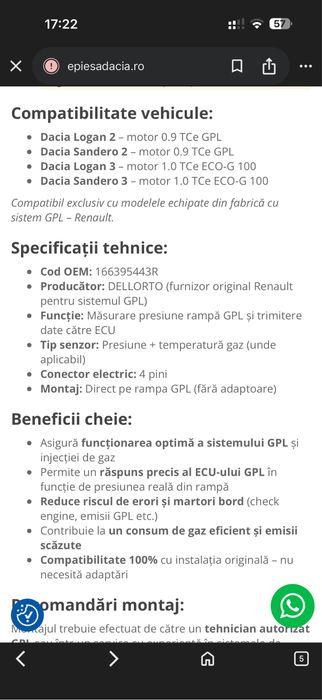 Vând 3 senzori presiune GPL  originali  GPL fabrică