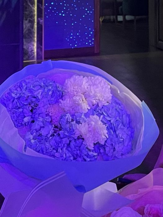 Гортензия + хризантема букет