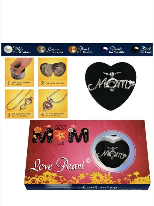 Колие с естествена перла в мида