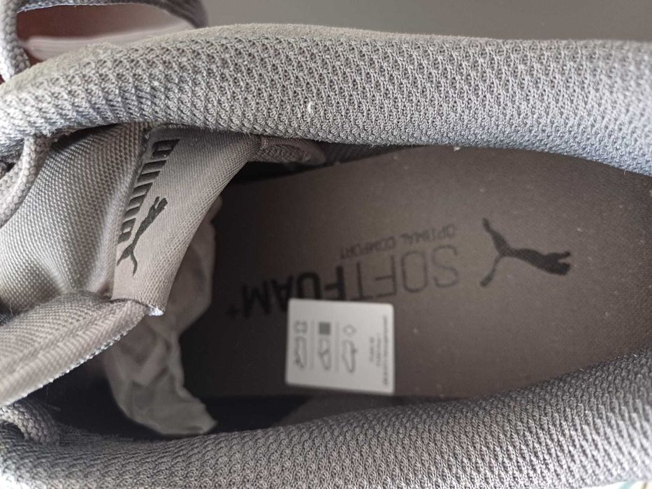Puma Soft Foam+ ,gri,model piele intoarsa,originali,noi