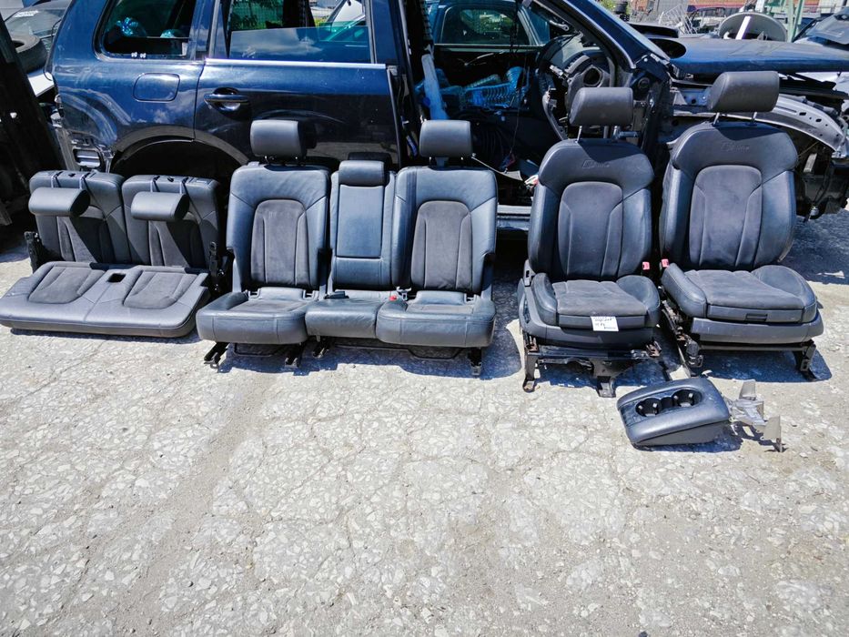 Кожен S-line салон Audi Q7 Alcantara подгрев ЕЛ Седали Ауди КЮ7 Н76