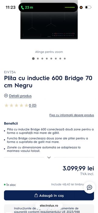 Plită electrolux 80cm