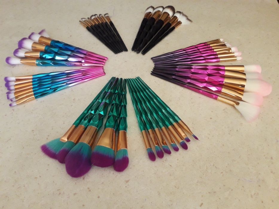 038 нови комплекти четки за грим Диамант 12 бр Diamond brushes