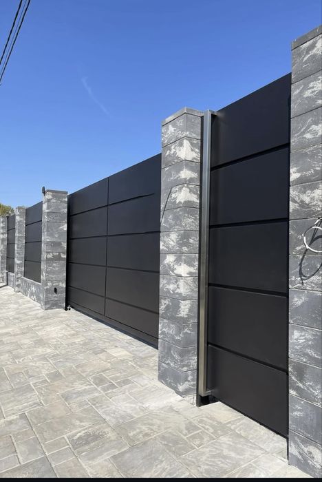 Ворота откатные консольная с автоматикой