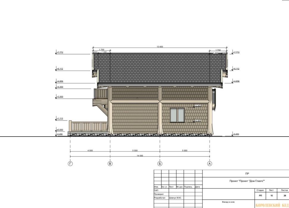Дом- Сруб из Кедра « Дом Глазго»