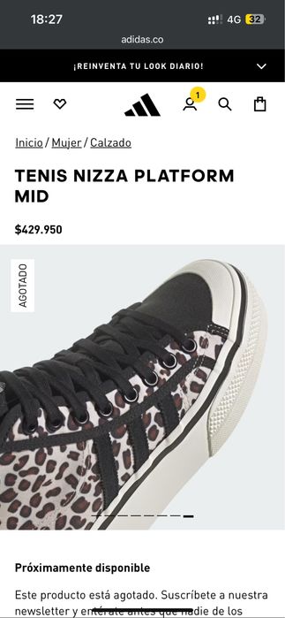 Кеды Adidas nizza platform