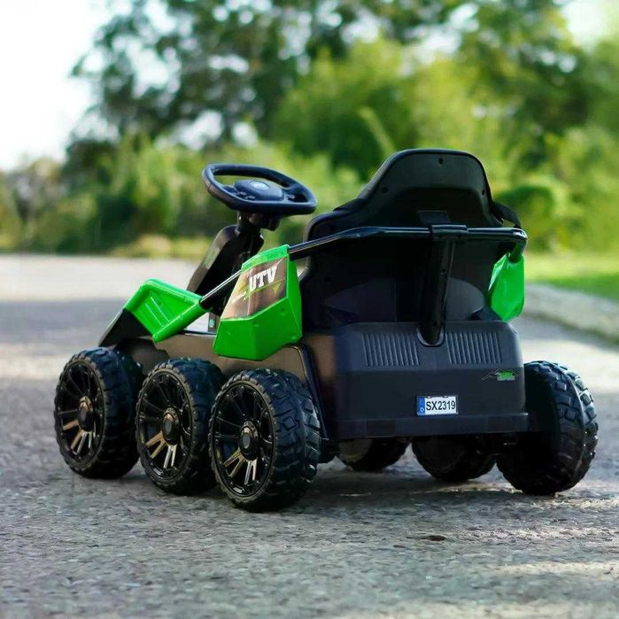 UTV electric pentru 2 copii Kinderauto BJSX2319 6x6 300W 24V Green