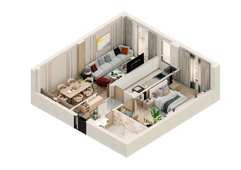 2 Camere-64mp  -  99000 Euro PARCARE INCLUSA -  - Cartierul Iriss Iasi