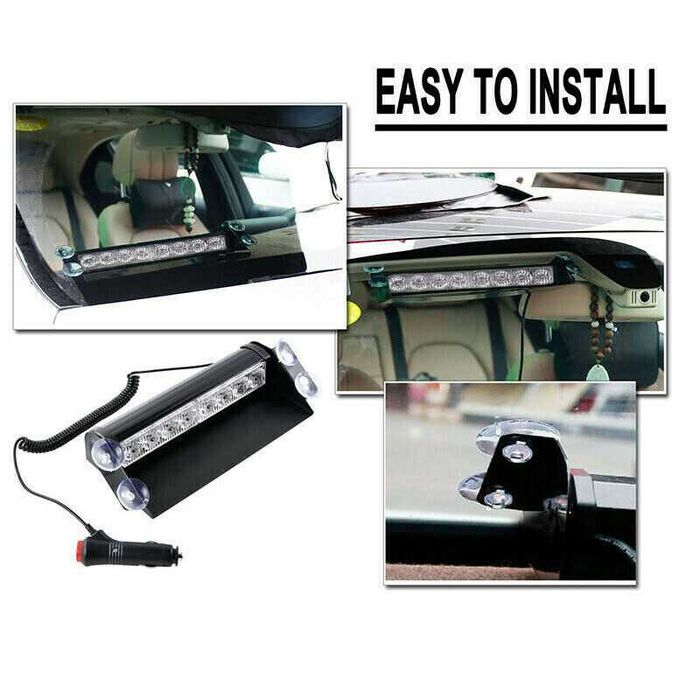 Сигнална лампа полицейска за стъкло 8 LED блиц лед лампа