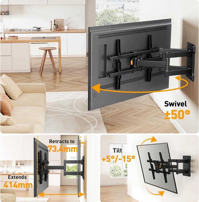 Perlegear PGLF6 TV Wall Mount for 32-85 Inch TVs up to 60 kg,