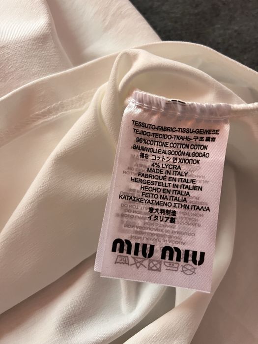 Дамска бяла тениска Miu Miu