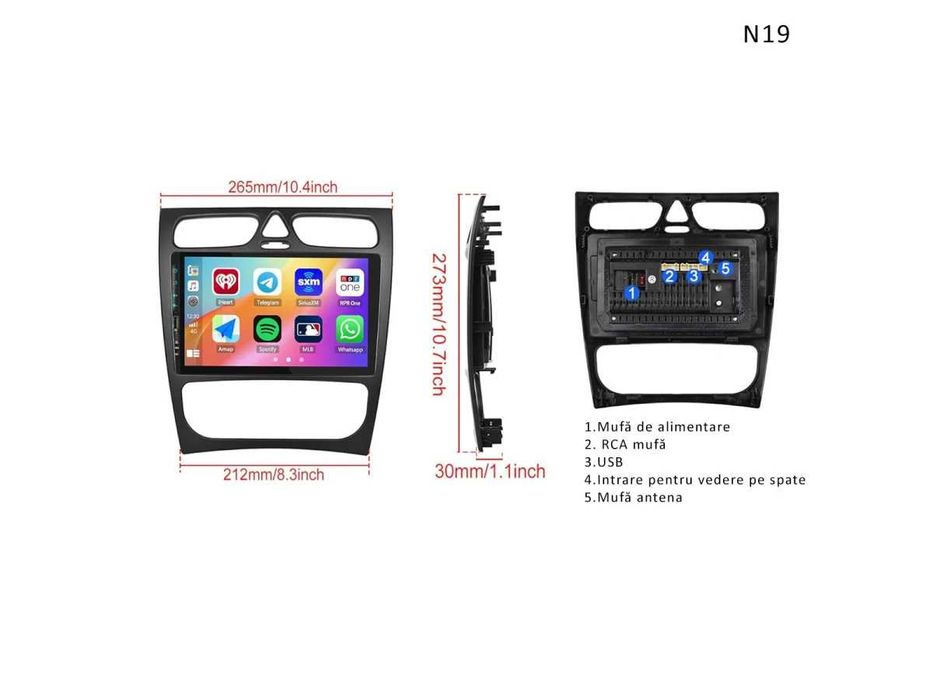 Navigație GPS Multimedia Mercedes C CLASS W209 de 9 inch Android
