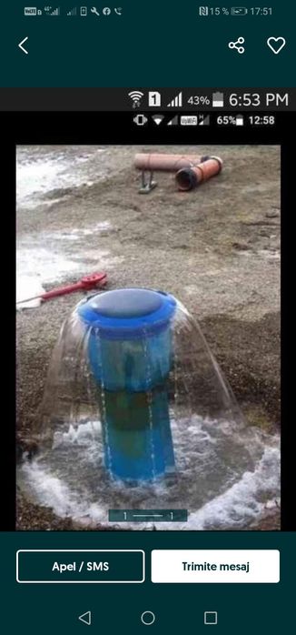 Foraje puțuri apa denisipări curățări piloni de susținere absorbante