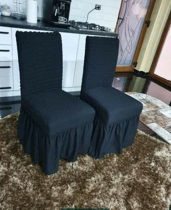 Set 6 huse scaune cu volane sau fără