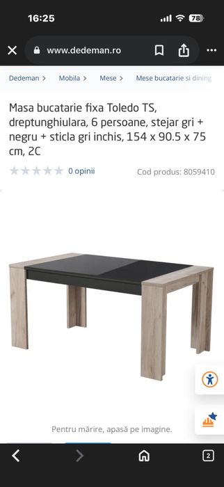 Set masă dining cu scaune