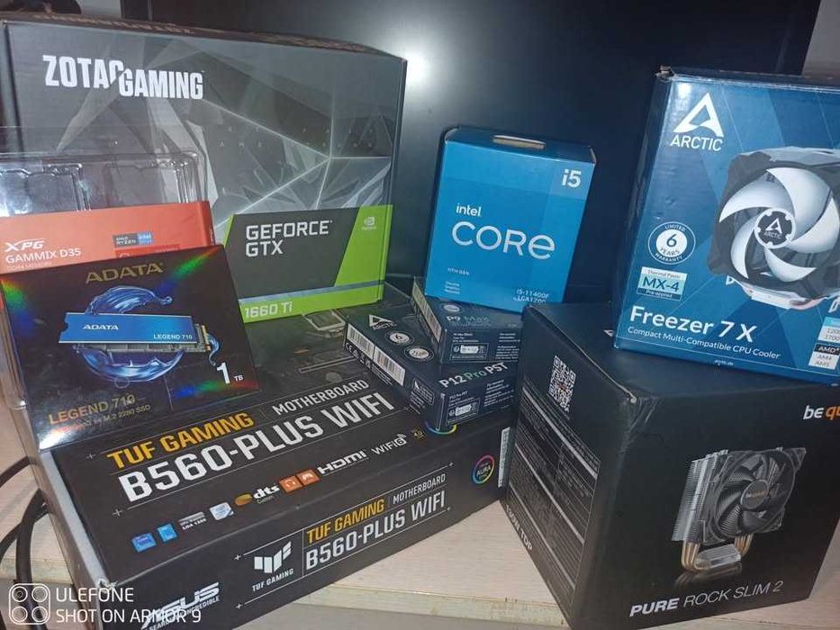 Компютър  за бизнес и леки игри със 11400F/ Asus TUF Gaming B560plus WIFI