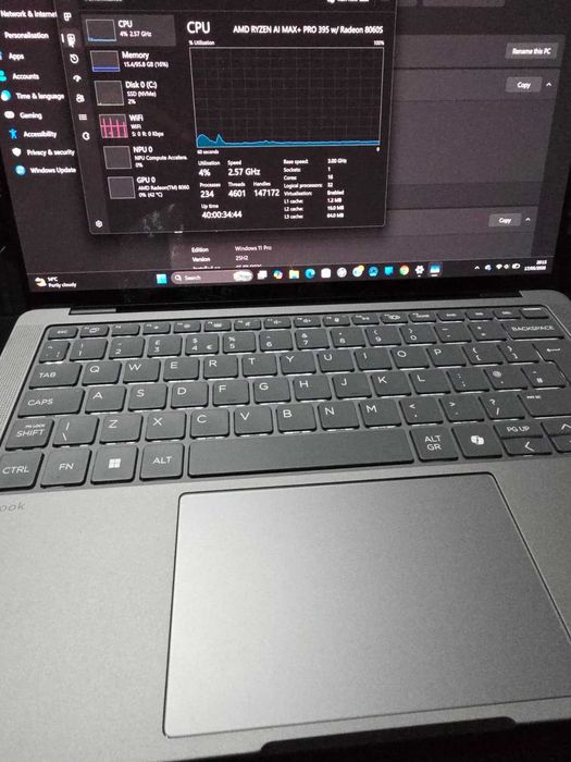 HP ZBook Ultra G1a 14” Mobile Workstation – Ryzen AI MAX+ PRO 395 / 128GB RAM / Radeon 8060S / 2TB SSD – configurație EXTREM de rară