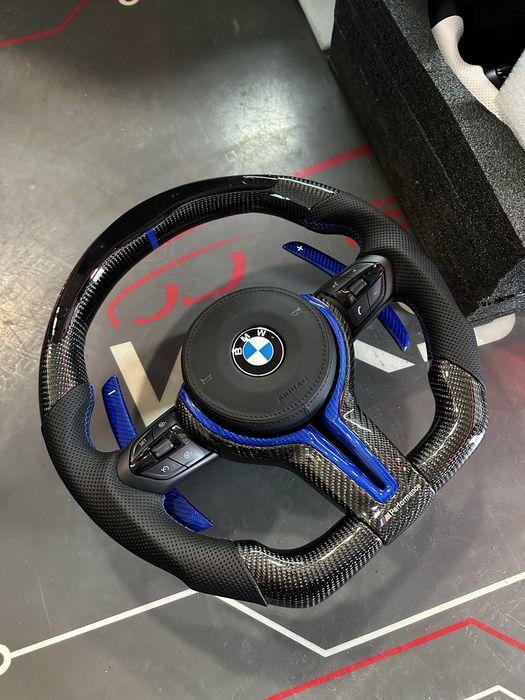 Volan BMW M CARBON / LED / Vibratii / Incalzire / DISTRONIC! SERIA F/E