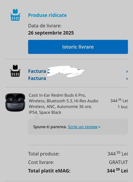Xiaomi Redmi Buds 6 Pro (Noi Noute)