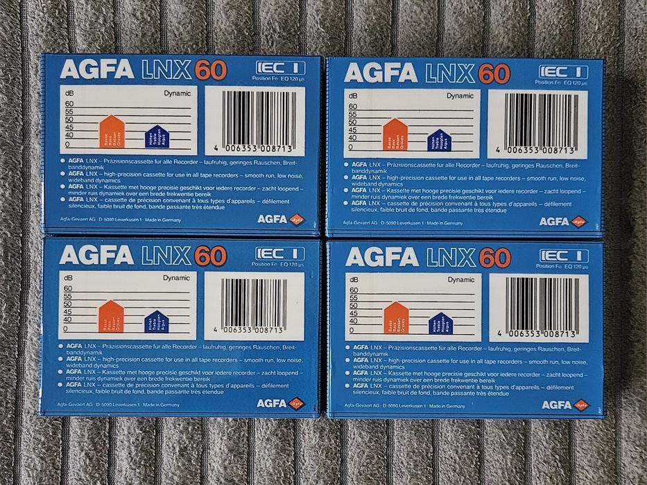 4 Casete Audio AGFA LNX60 sigilate